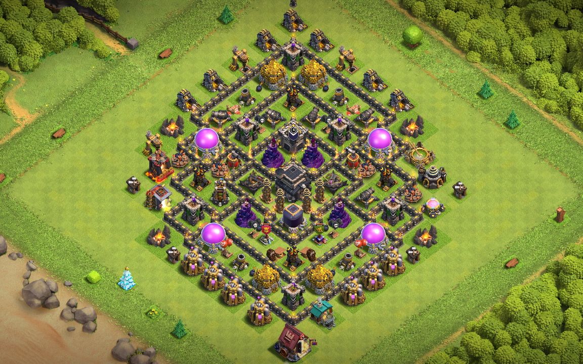 Town Hall 9 Trophy Base layout by GAKS