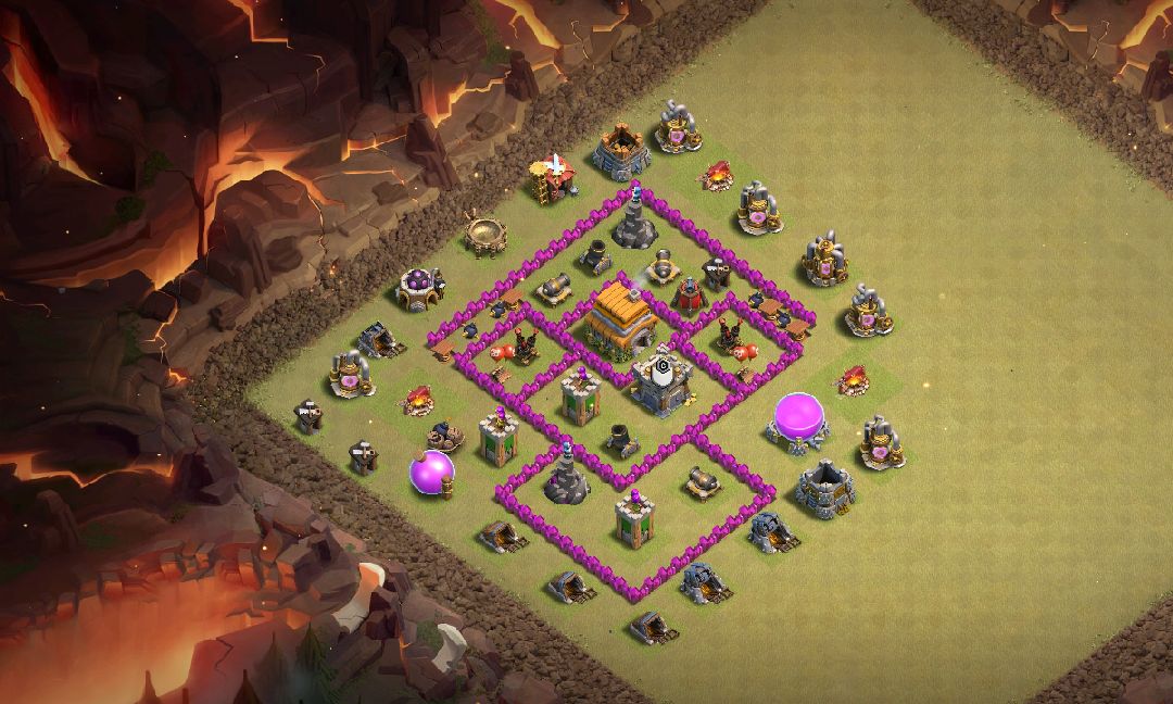 Town Hall 6 War Base layout by Paradox