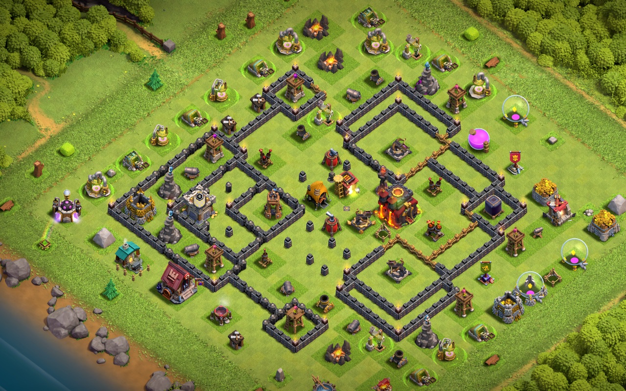 Town Hall 10 Hybrid Base layout by Sn0w0wl
