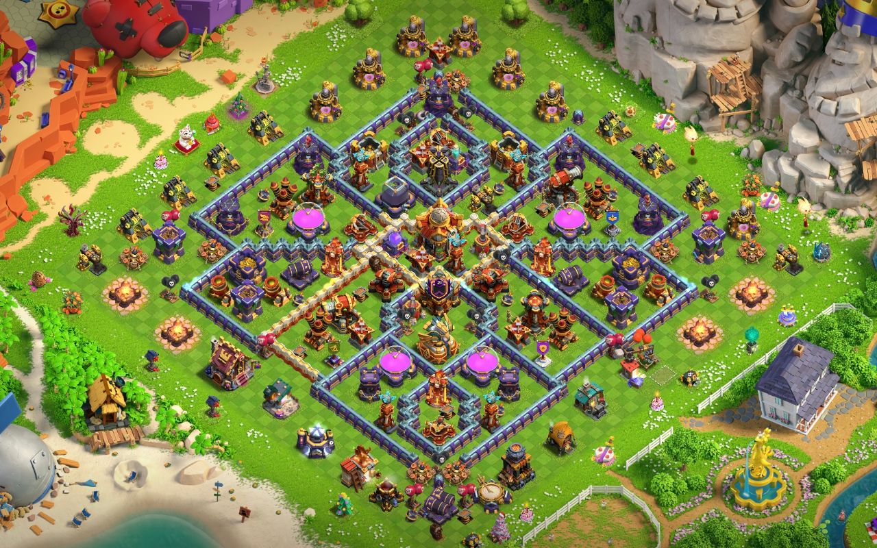 Town Hall 16 Hybrid Base layout by Humberto507