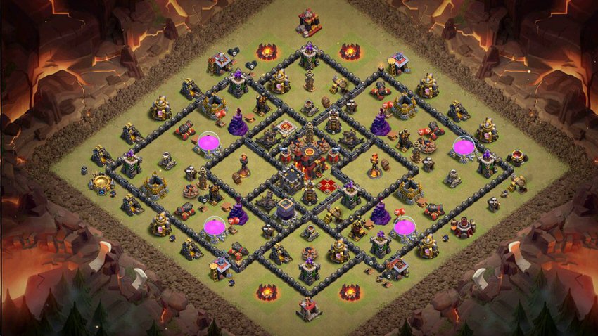 Town Hall 10 War Base layout by TReX