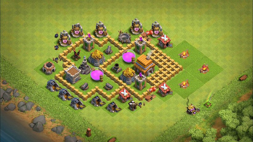 Town Hall 5 Farming Base layout by TReX