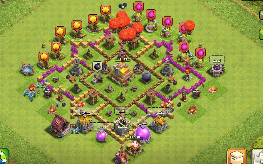 Town Hall 7 War Base layout by Rabih