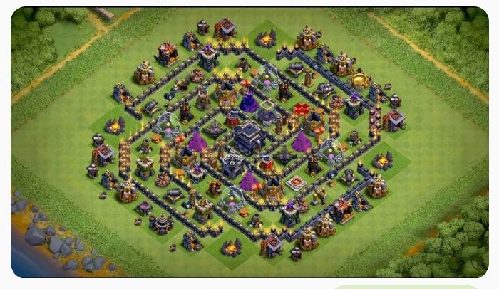 Town Hall 9 Trophy Base layout by MR. MRK