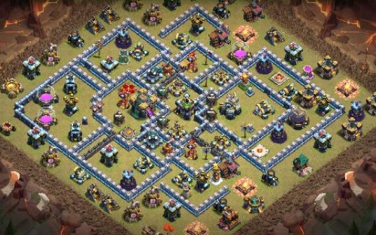 Town Hall 14 War Base layout by Gaming Sanged