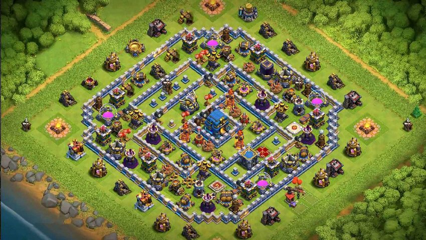 Town Hall 12 Trophy Base layout by TReX