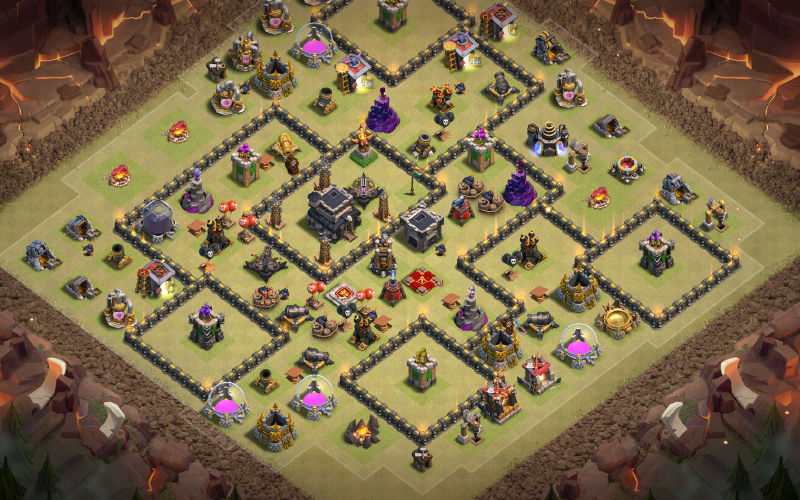 Town Hall 9 War Base layout by OisikPlays
