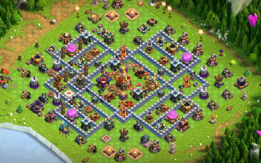 Town Hall 16 War Base layout by base coc