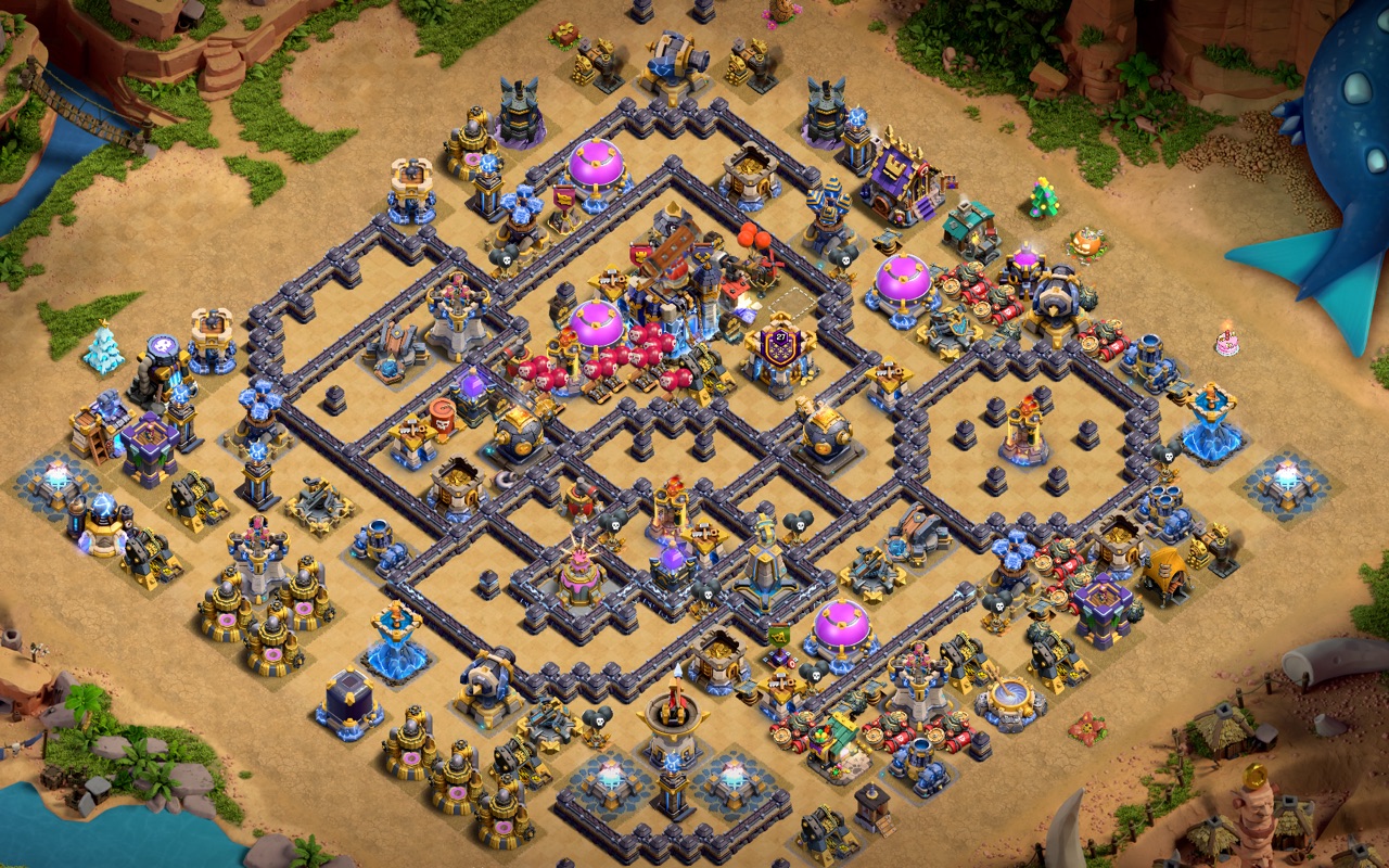 Town Hall 18 War Base layout by Kings Villa