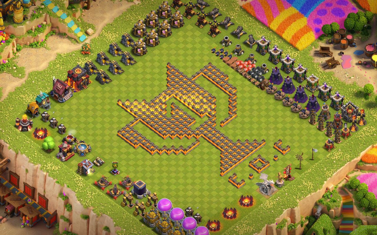 Town Hall 10 Fun Base layout by Voidrex