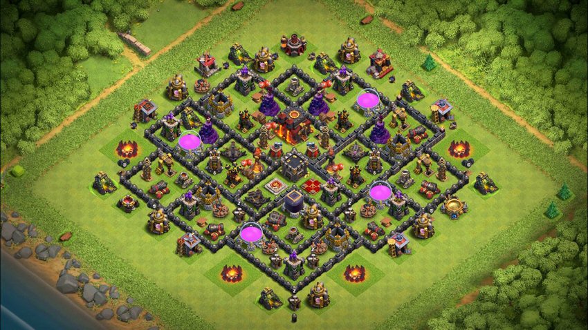 Town Hall 10 Hybrid Base layout by TReX