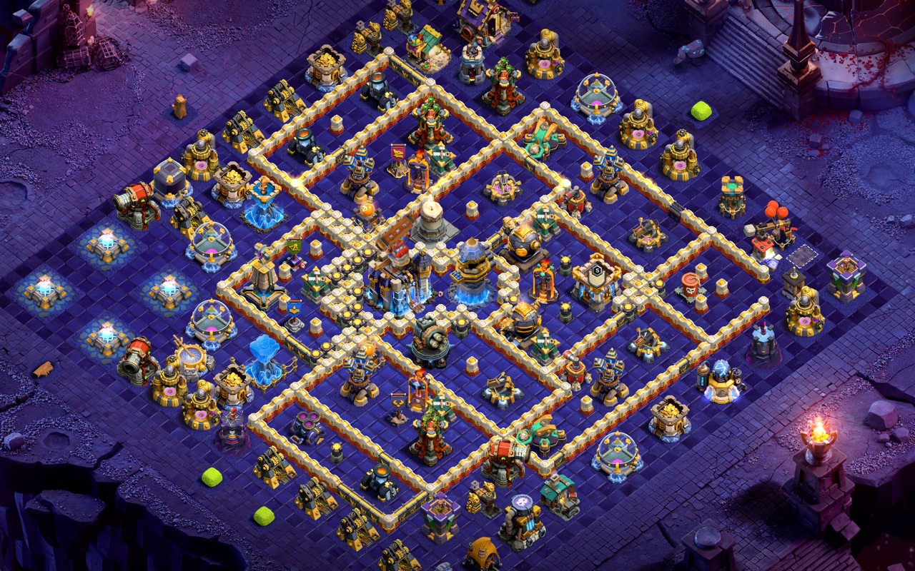 Town Hall 18 Hybrid Base layout by Sn0w0wl