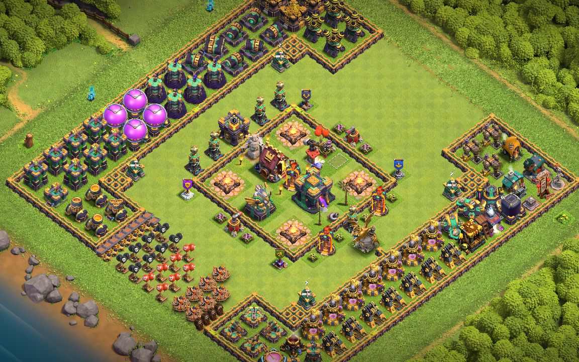 Town Hall 14 Hybrid Base layout by BangHanZ