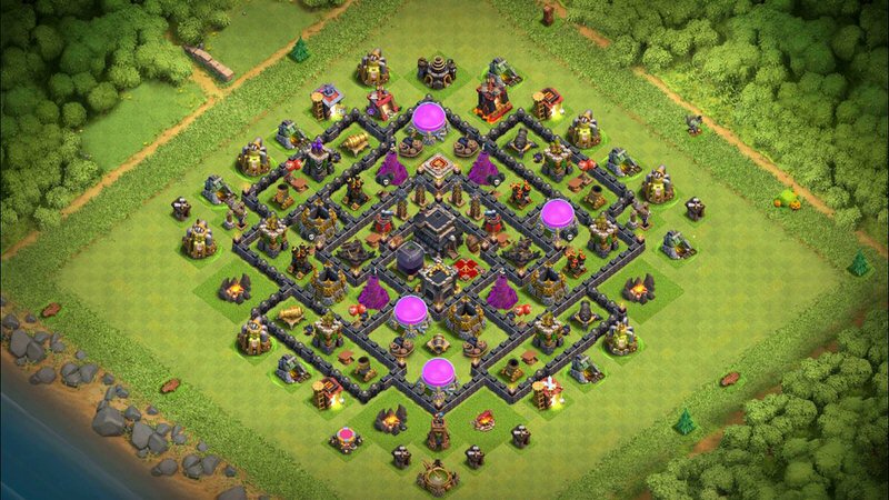 Town Hall 9 Hybrid Base layout by TReX