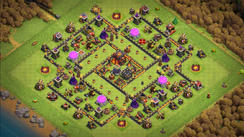 Town Hall 10 Trophy Base layout by TReX