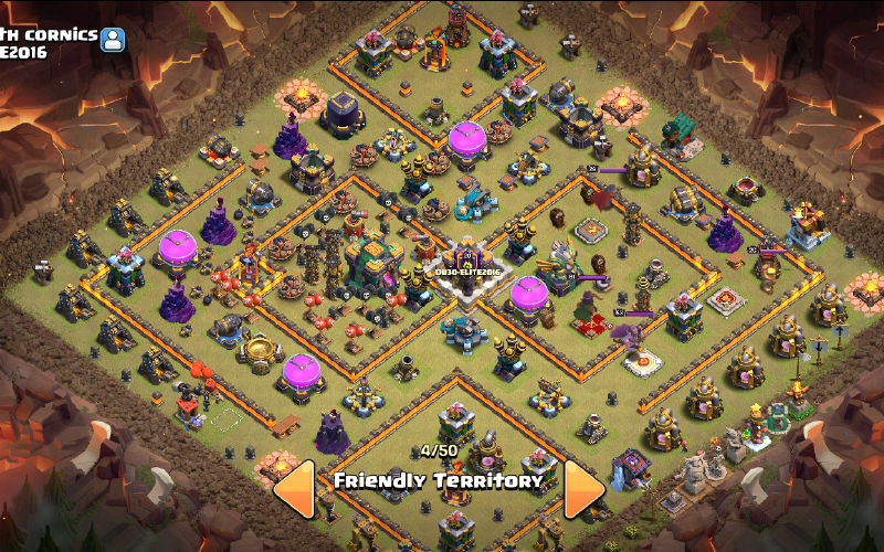 Town Hall 14 War Base layout by kencornics