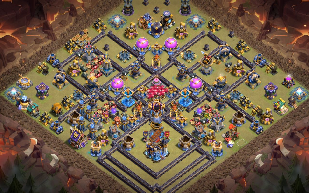 Town Hall 18 Trophy Base layout by Kia_Black