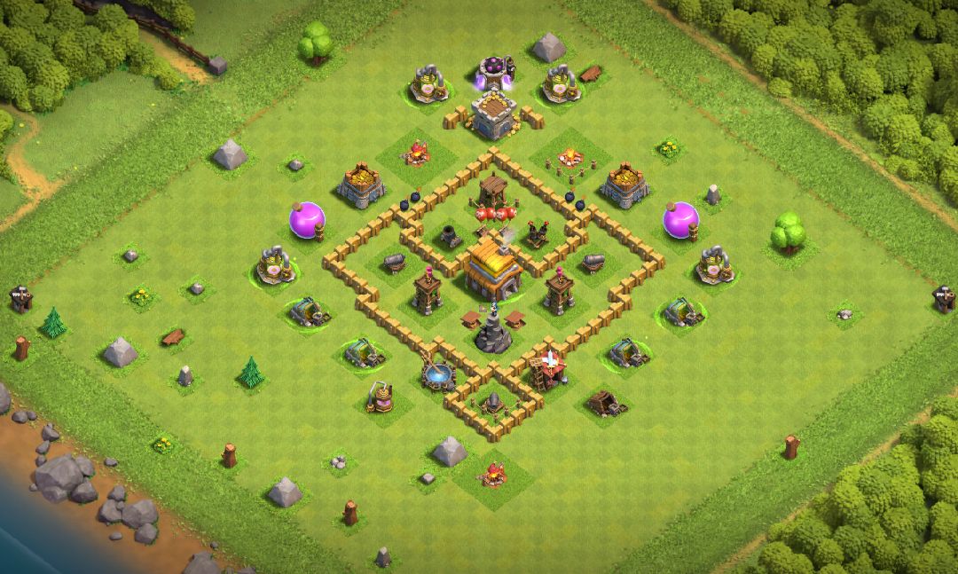 Town Hall 5 Trophy Base layout by User