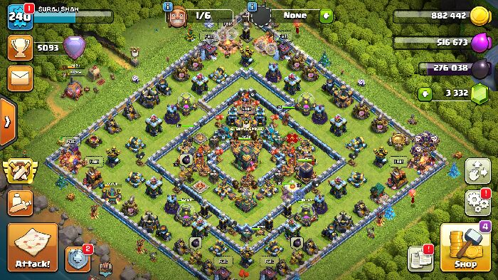 Town Hall 14 Trophy Base layout by GABBAR