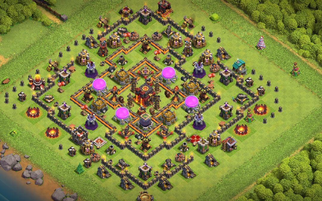 Town Hall 10 Trophy Base layout by 7Sait
