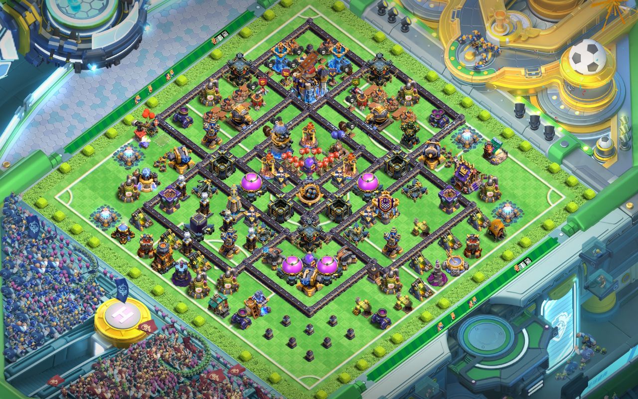 Town Hall 18 Trophy Base layout by Shakil Ahmed