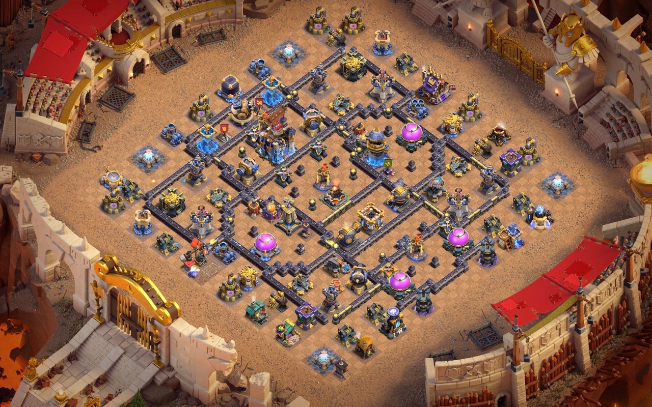 Town Hall 18 War Base layout by XLR8