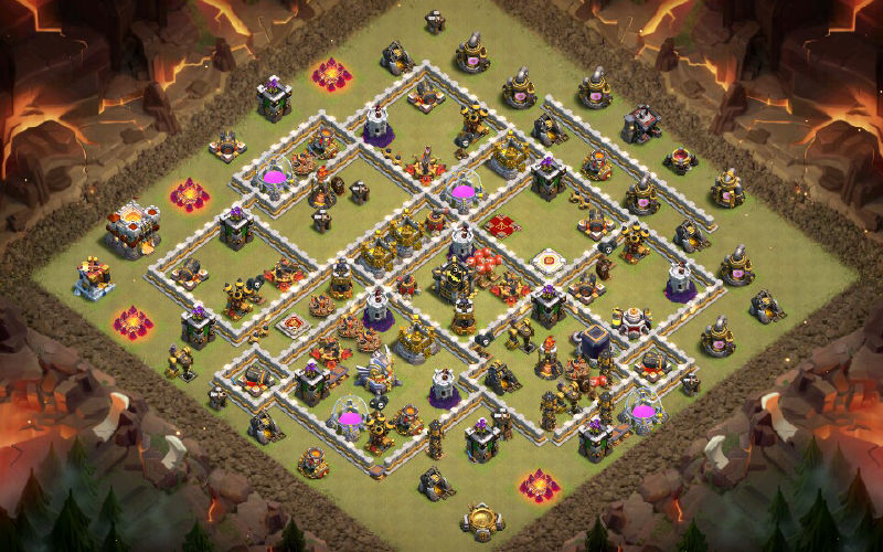 Town Hall 11 War Base layout by @Scarlett08