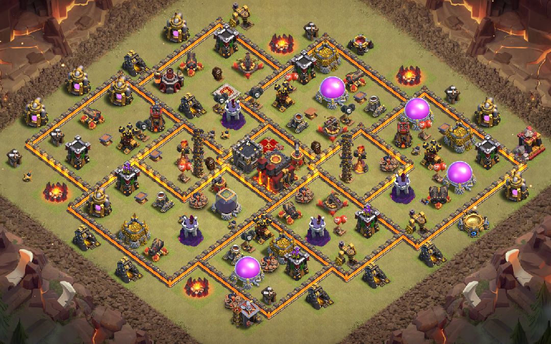 Town Hall 10 War Base layout by XLR8