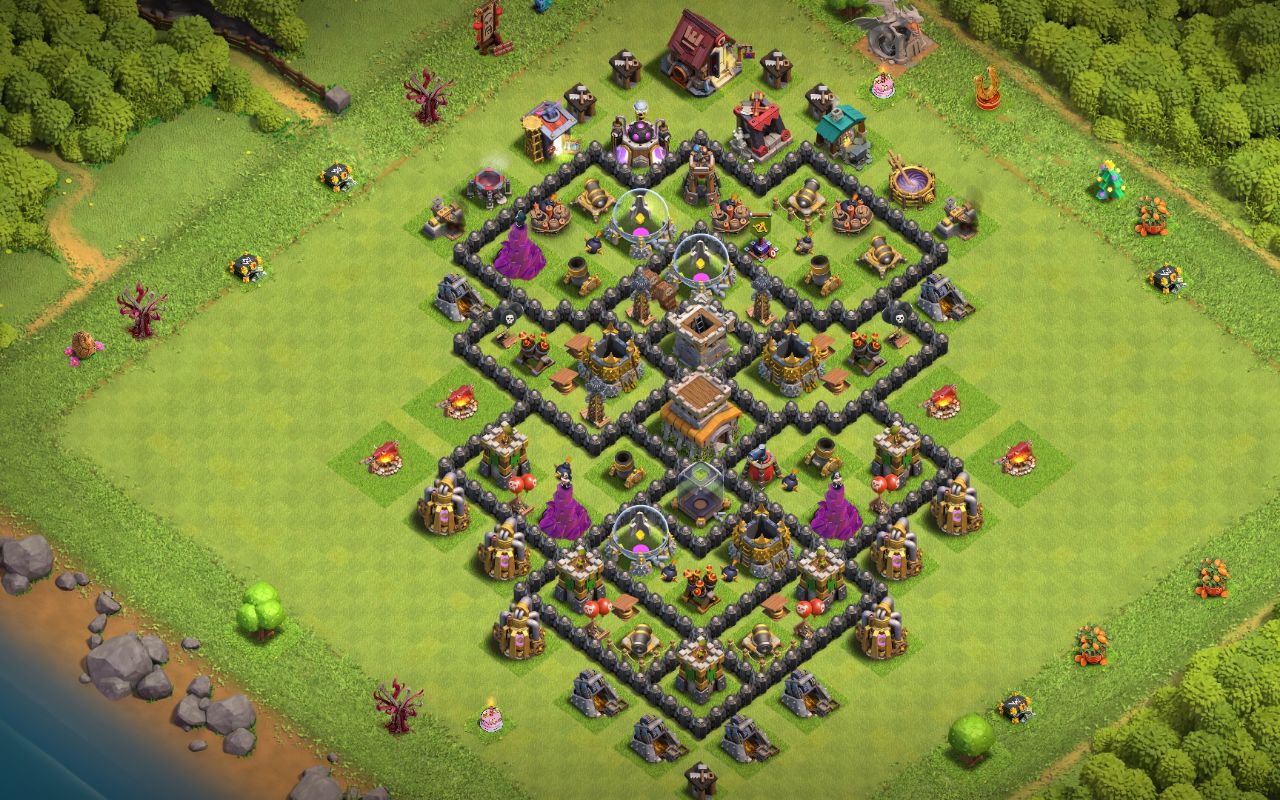 Town Hall 8 Trophy Base layout by Rem