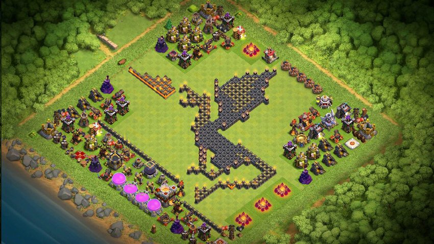 Town Hall 11 Fun Base layout by TReX