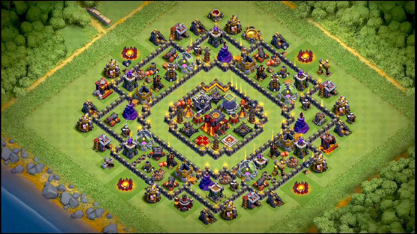 Town Hall 10 Trophy Base layout by TReX
