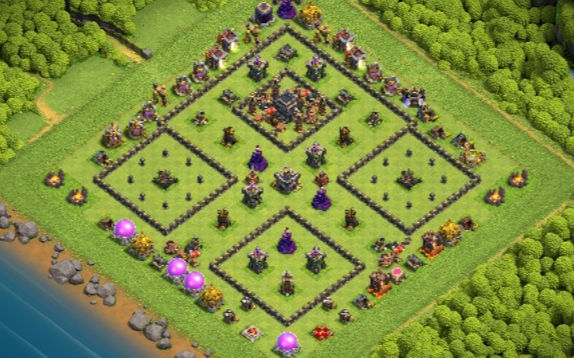 Town Hall 9 War Base layout by RizGG
