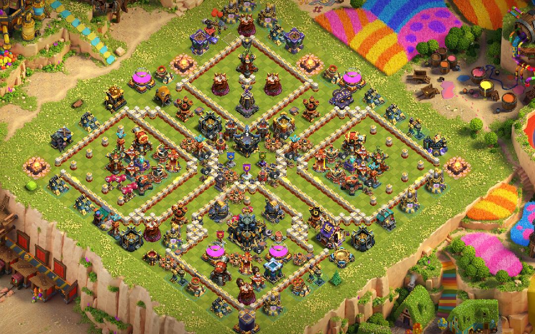 Town Hall 17 Hybrid Base layout by Atilla The Pun