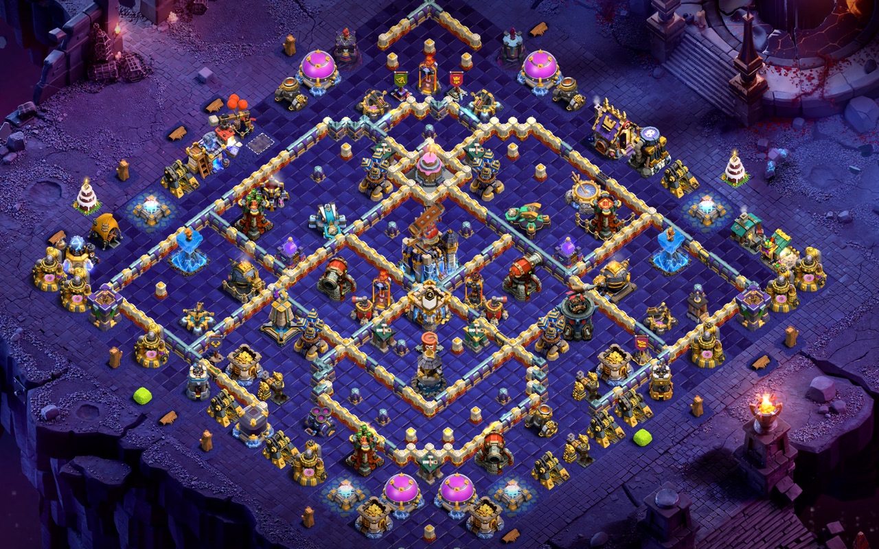 Town Hall 18 Hybrid Base layout by Sn0w0wl