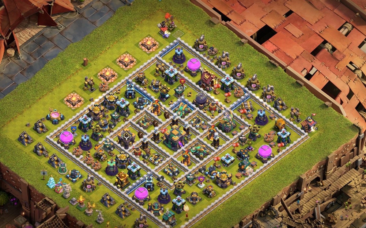Town Hall 14 Hybrid Base layout by THE ONE