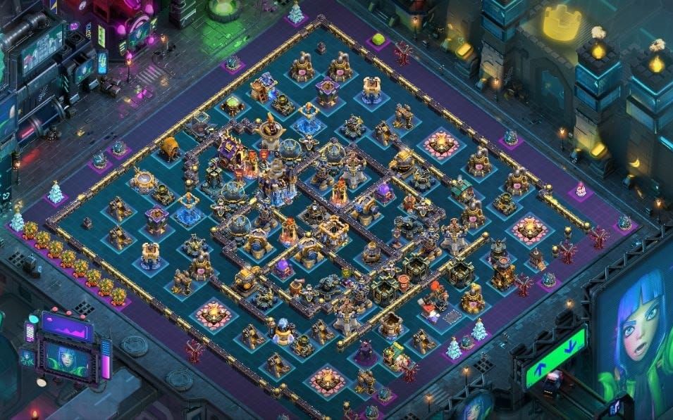 Town Hall 18 Trophy Base layout by BASE MAKER