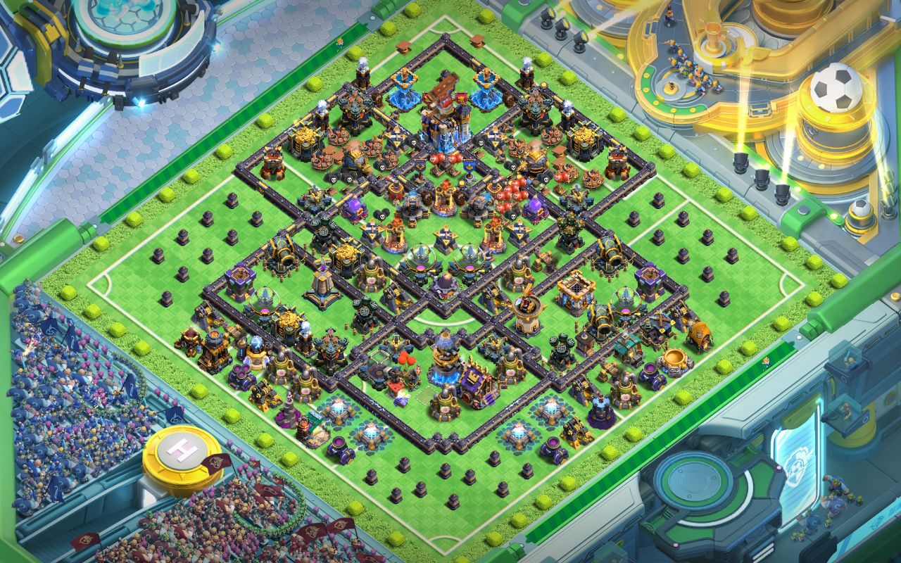 Town Hall 18 Trophy Base layout by Shakil Ahmed