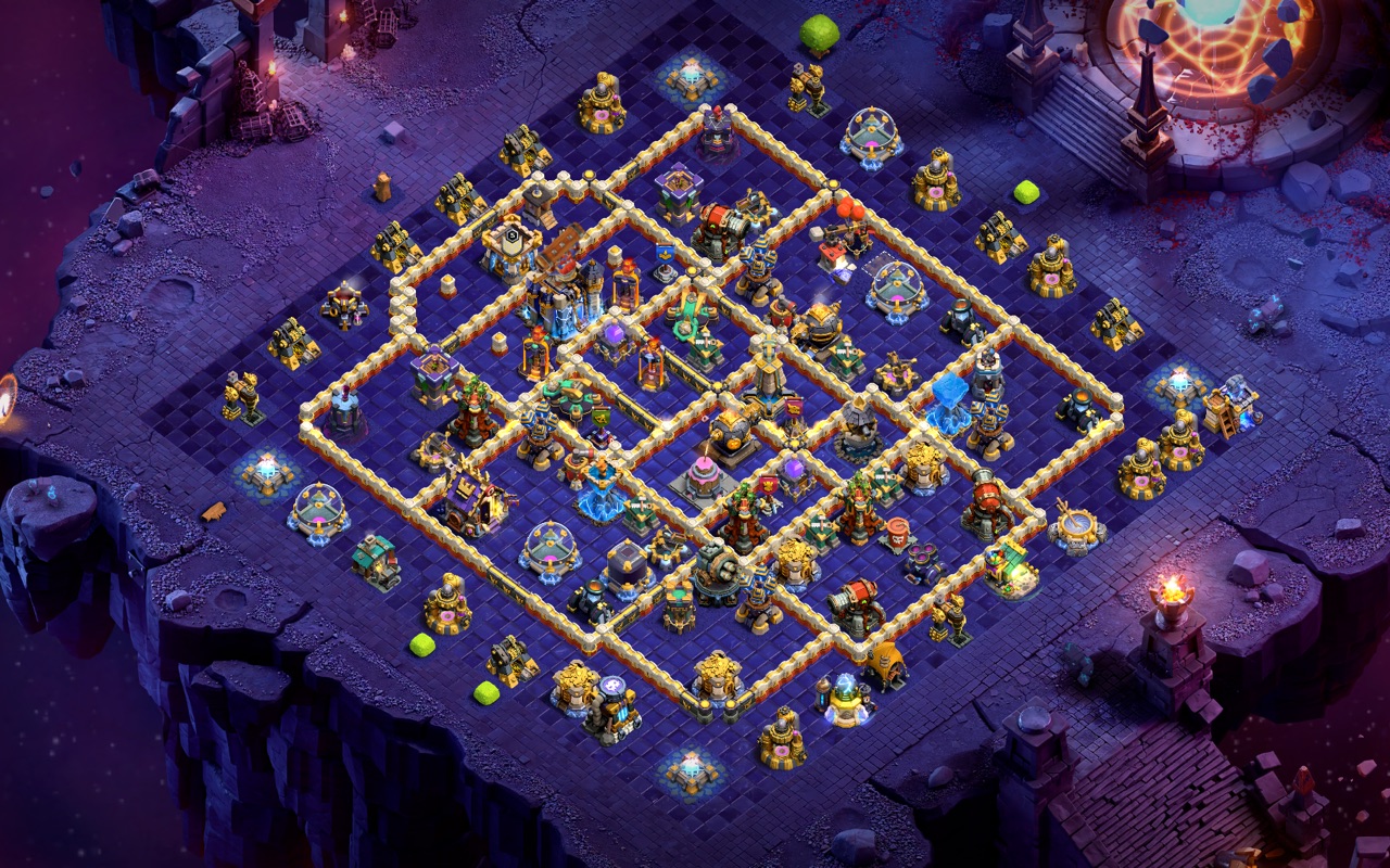 Town Hall 18 Hybrid Base layout by Sn0w0wl