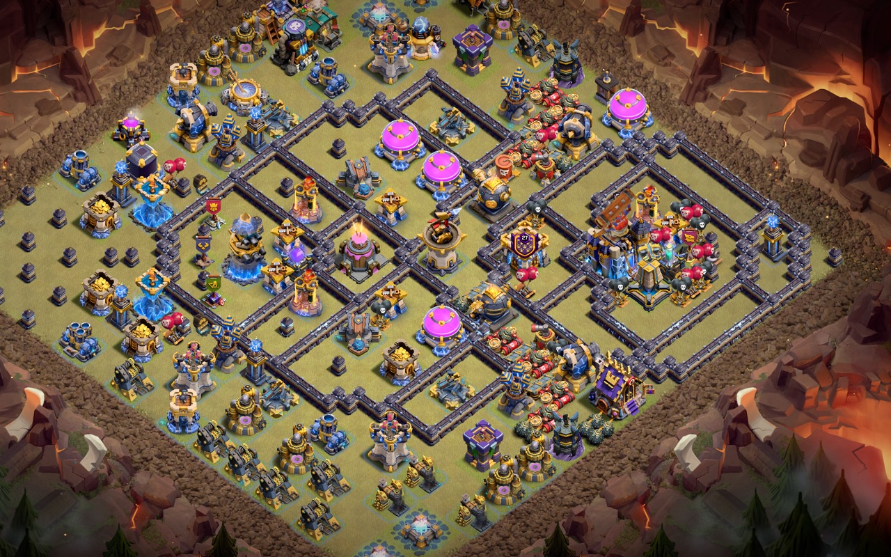 Town Hall 18 War Base layout by Kings Villa