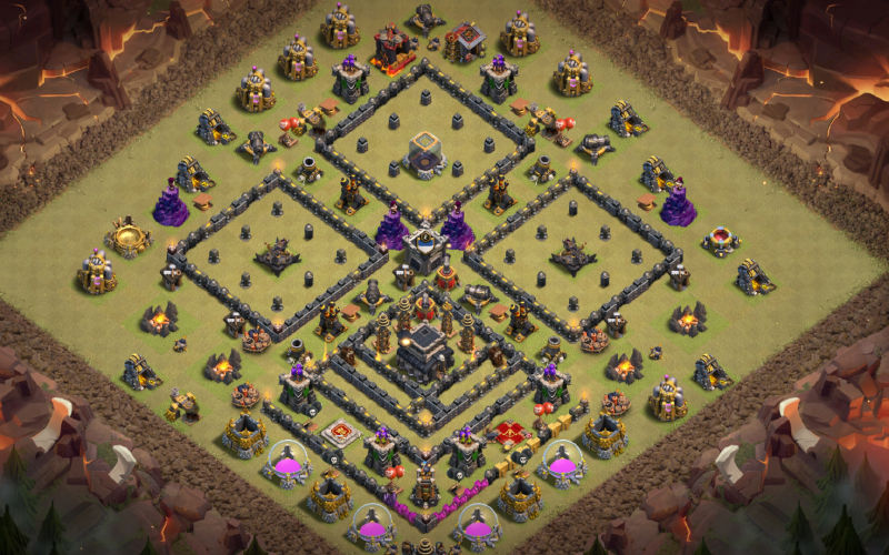 Town Hall 9 War Base layout by BeaTrix™