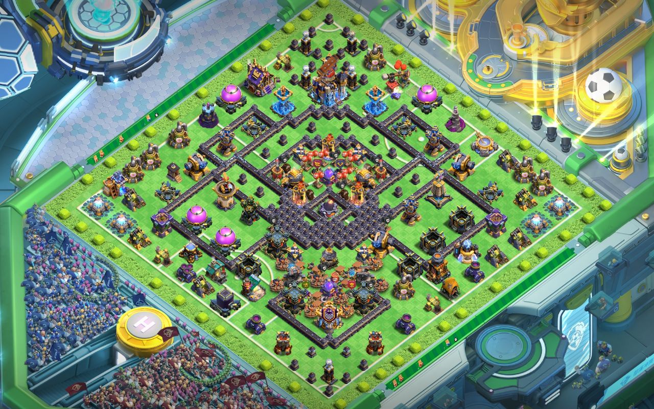 Town Hall 18 Trophy Base layout by Shakil Ahmed