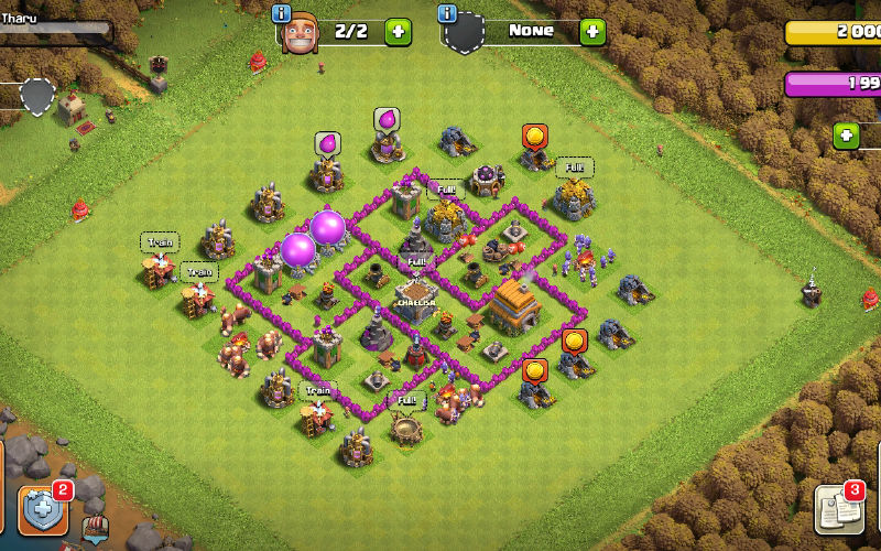 Town Hall 6 Hybrid Base layout by Sir Pluto