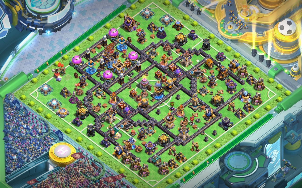 Town Hall 18 Trophy Base layout by Shakil Ahmed