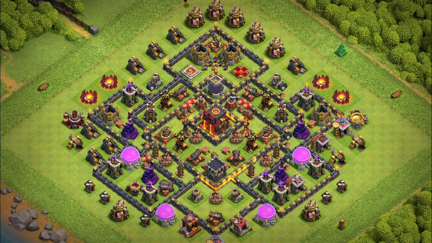 Town Hall 10 Trophy Base layout by TReX