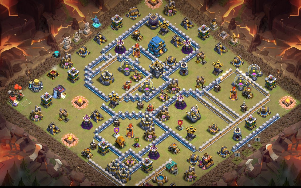 Town Hall 12 War Base layout by PRIAIDAMAN77D