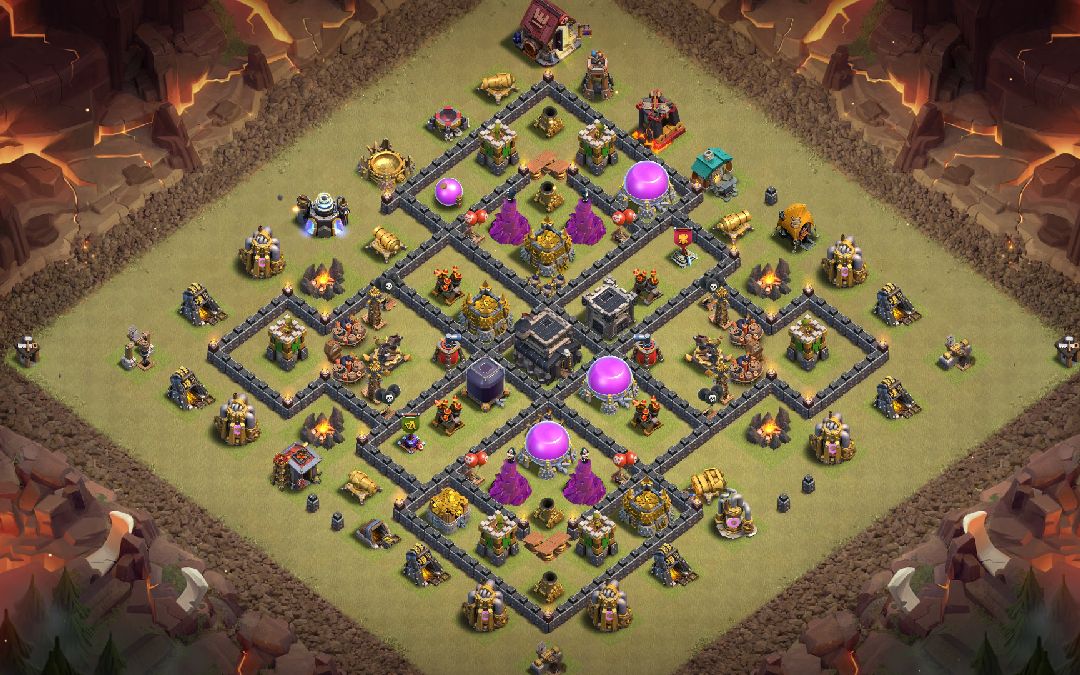 Town Hall 9 War Base layout by Franzyy