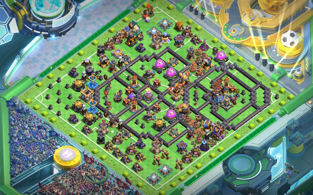 Town Hall 18 Trophy Base layout by Shakil Ahmed