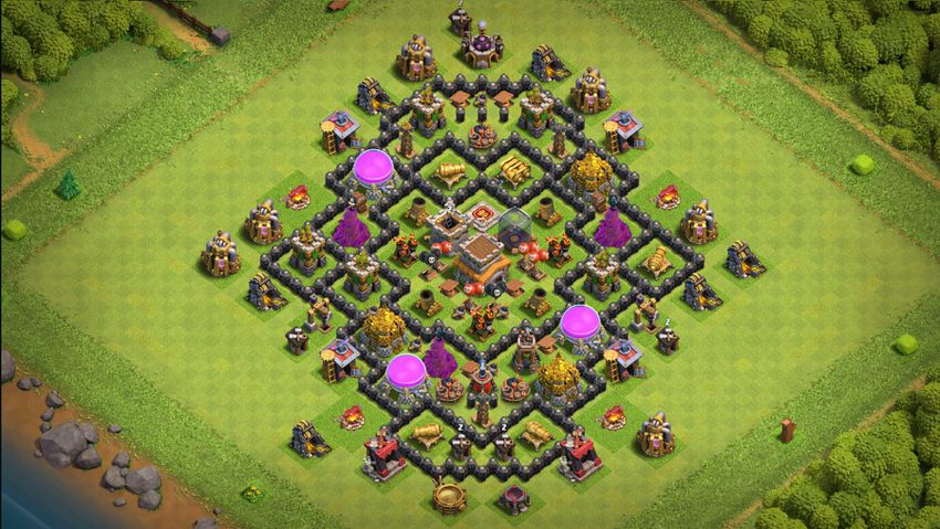 Town Hall 8 Hybrid Base layout by TReX