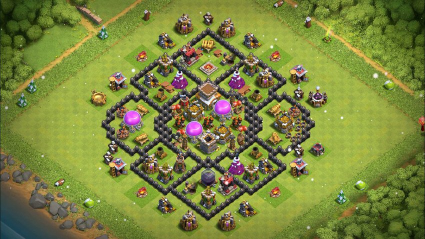Town Hall 8 Hybrid Base layout by TReX