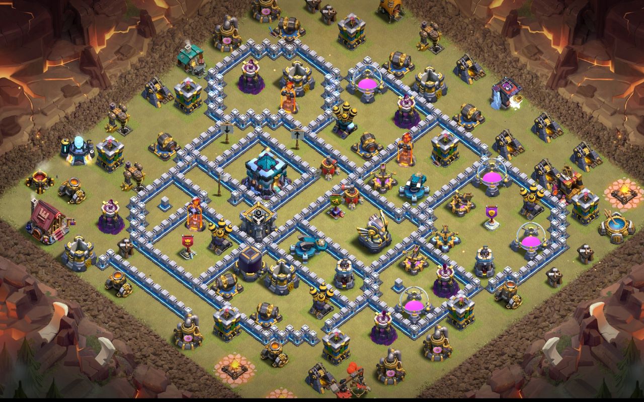 Town Hall 13 War Base layout by PRIAIDAMAN77D